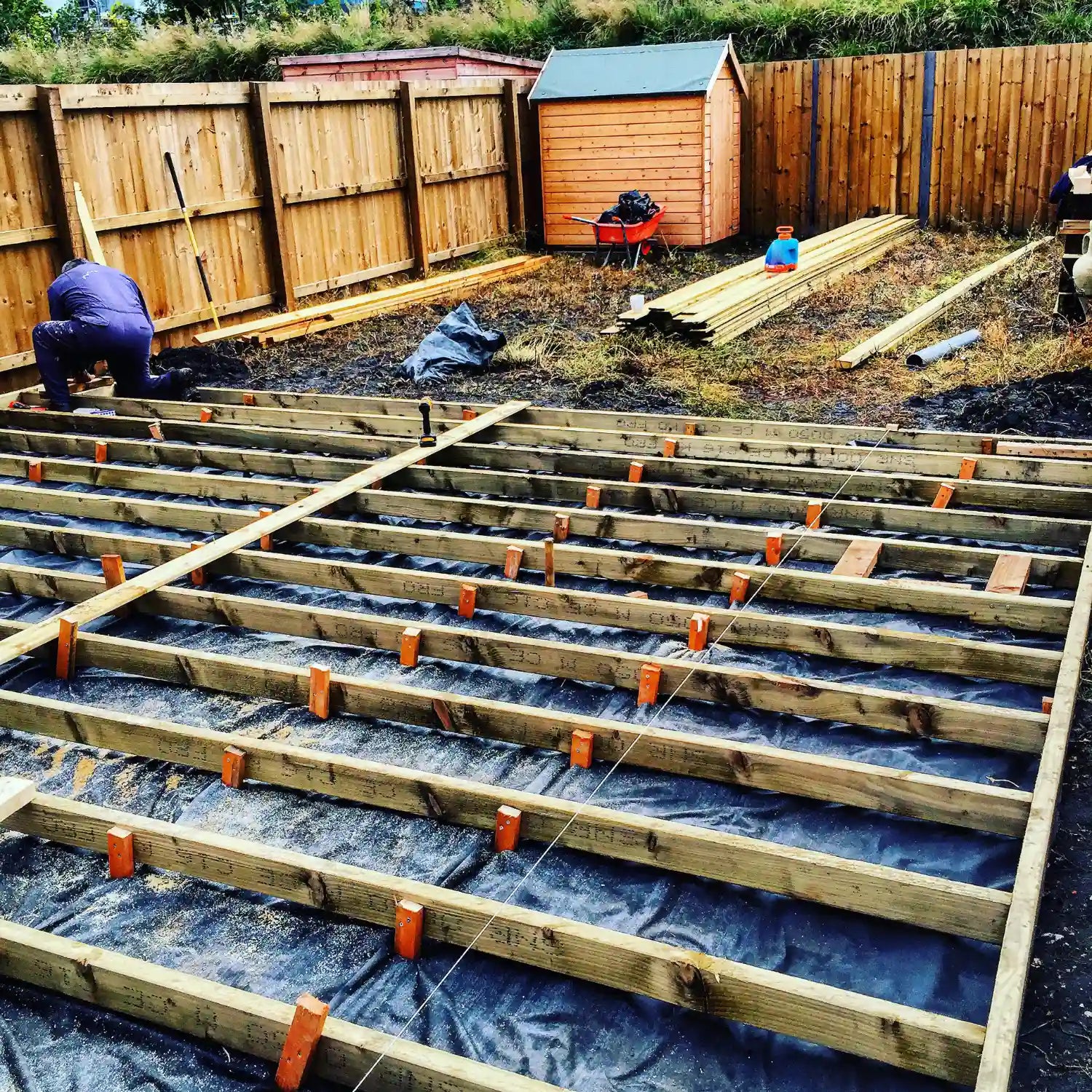 Garden decking joists