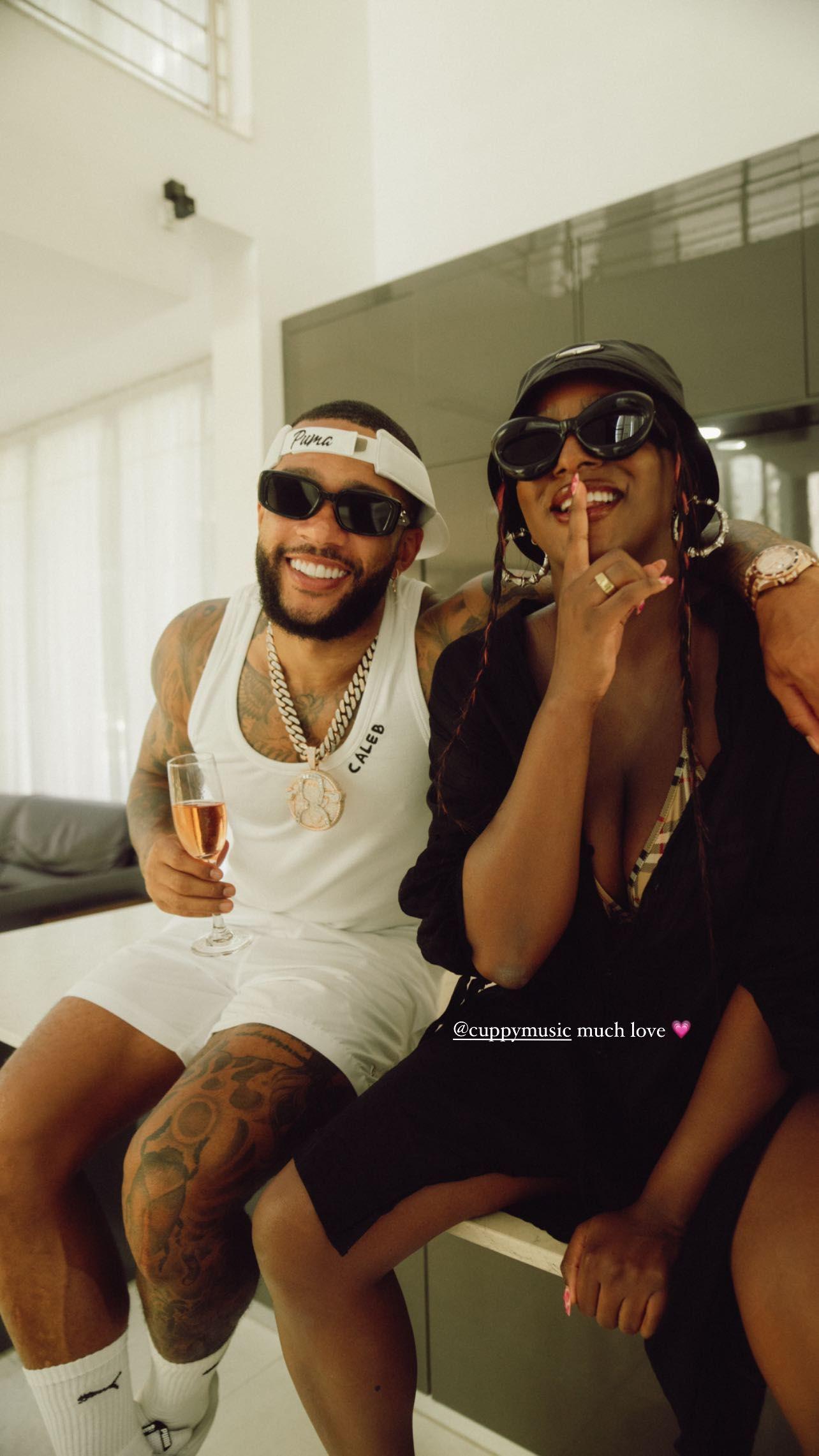 DJ Cuppy and Memphis Depay
