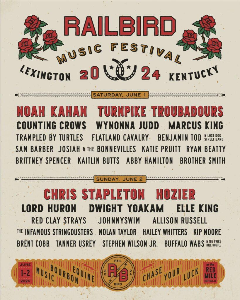 railbird music festival lineup poster
