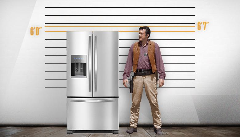 Refrigerator and James Arness Height Comparison