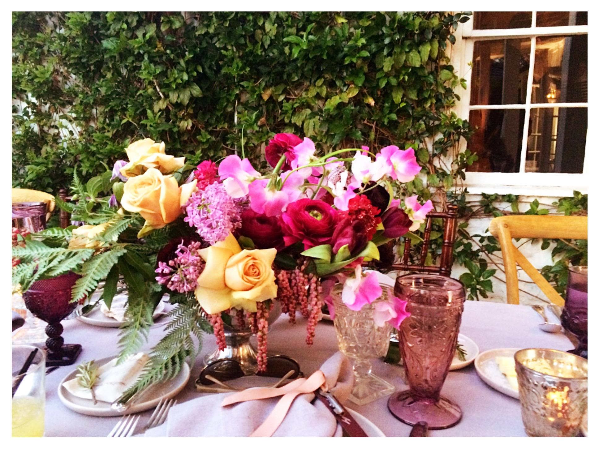 Romantic Wine Soaked Floral Arrangements