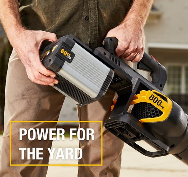 CAT 60V Cordless Blower with User Attaching 5Ah Battery