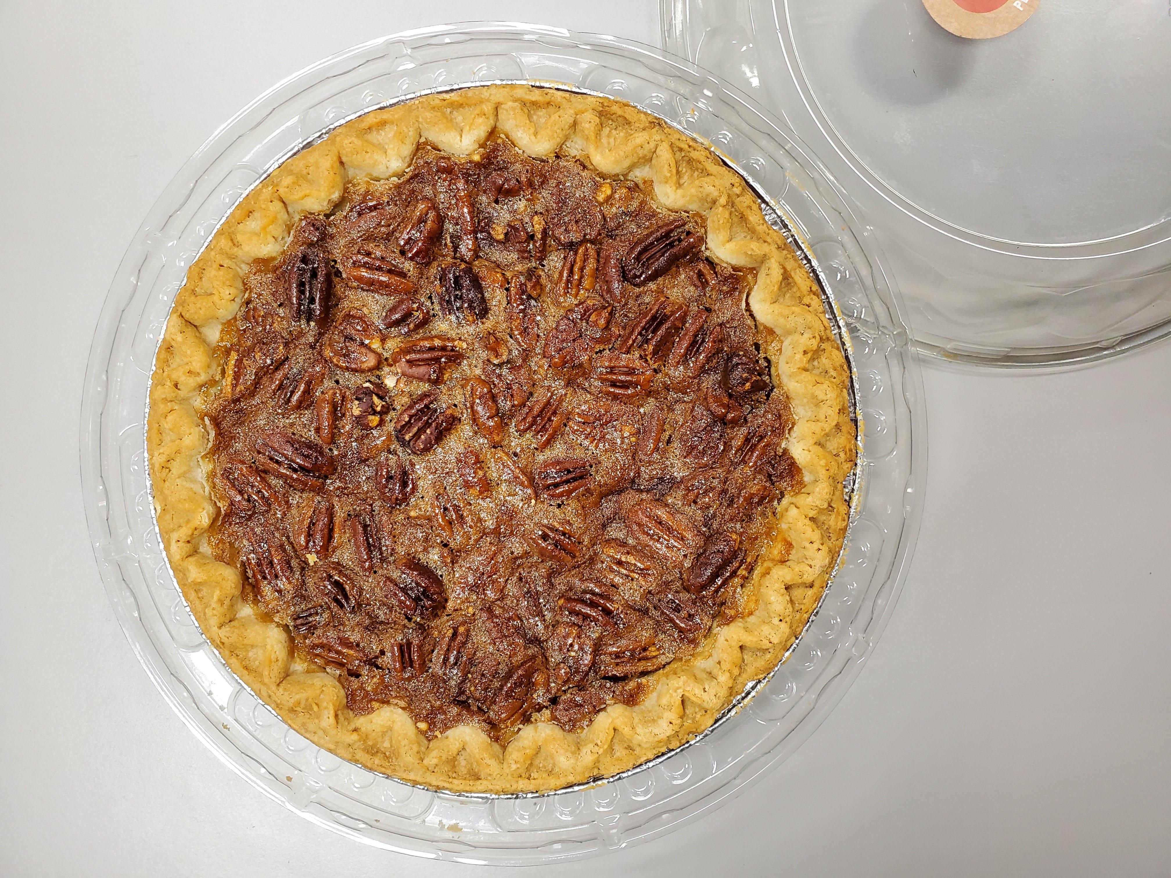 Pecan pie from Harris Teeter. $5.99 for a 19-ounce pie.