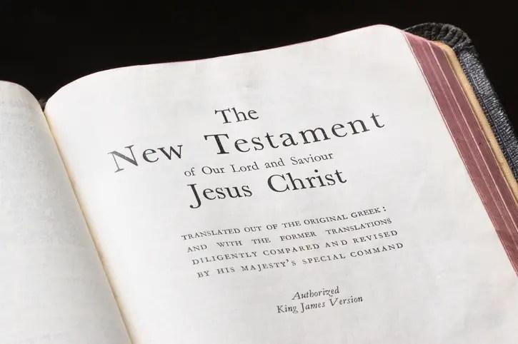 The front page of the New Testament
