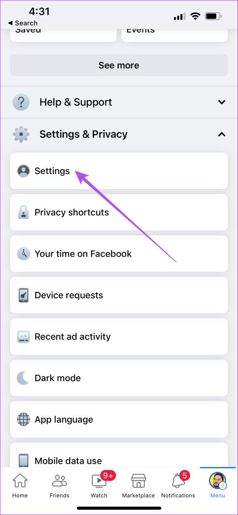 allow facebook notifications on mobile