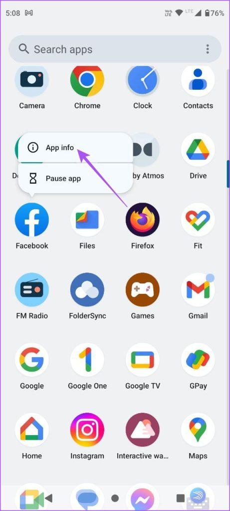 force stop Facebook app info android