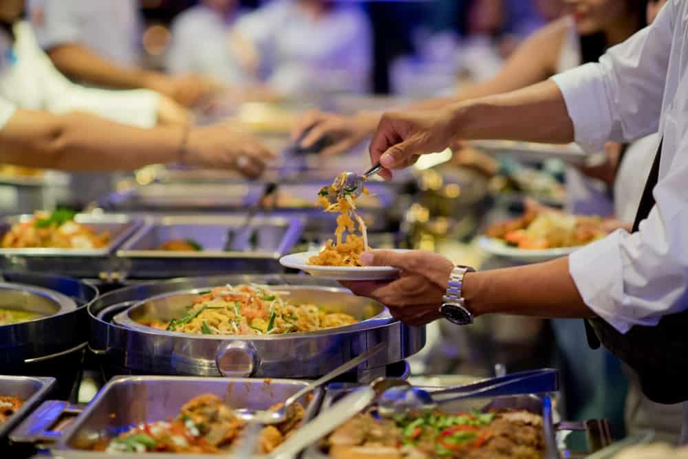 Buffet food at restaurant