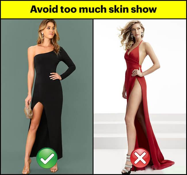 best tips for wearing a slit dress or skirt