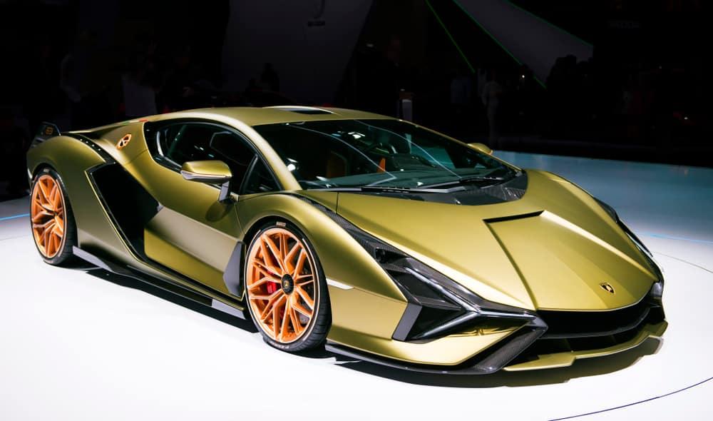 Lamborghini Sian FKP 37 sports car unveiled at the Frankfurt IAA Motor Show 2019