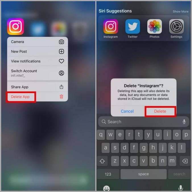 Delete Instagram From iPhone