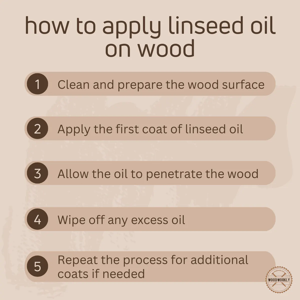 how to apply linseed oil on wood