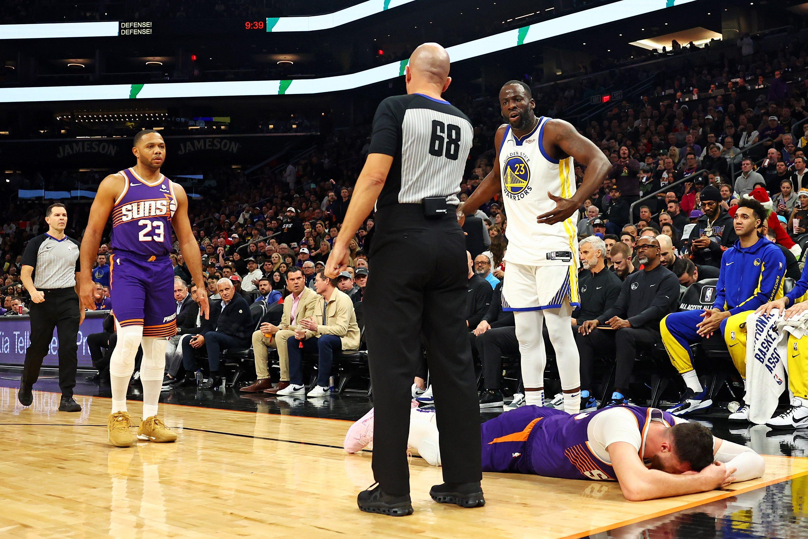 Draymond Green was suspended indefinitely for striking the Suns