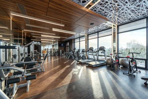 Shot of a gym with a large window