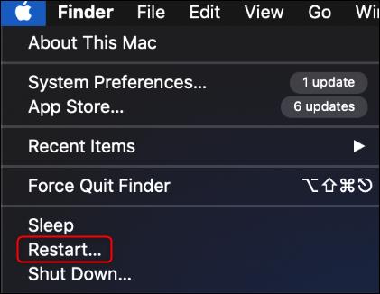 restart mac