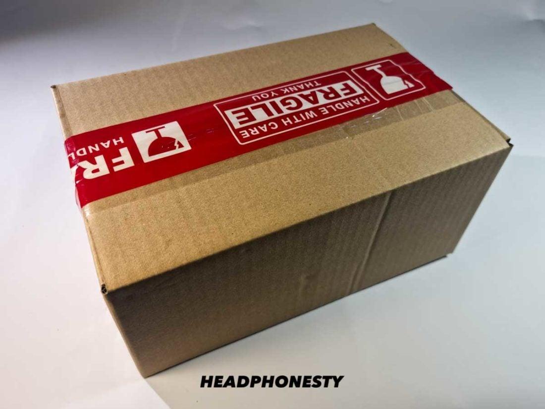 Stretching headphones on the box