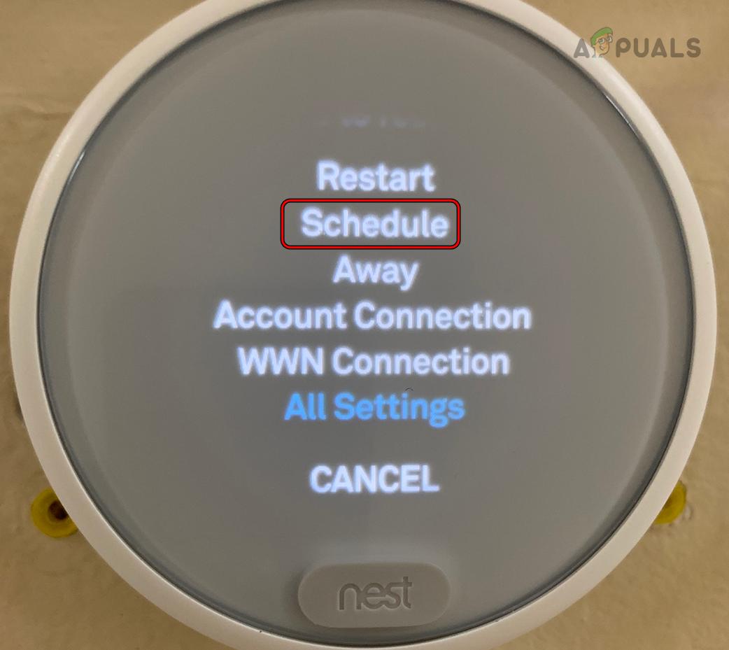 Reset Schedule on the Nest Thermostat