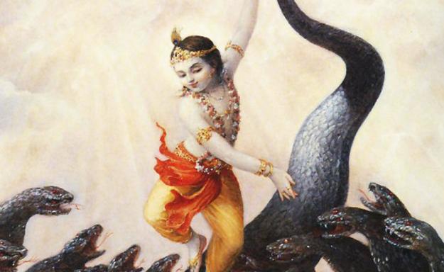 Krishna subduing kaliya