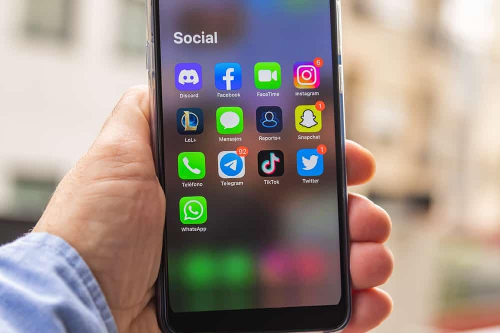 social media apps on phone