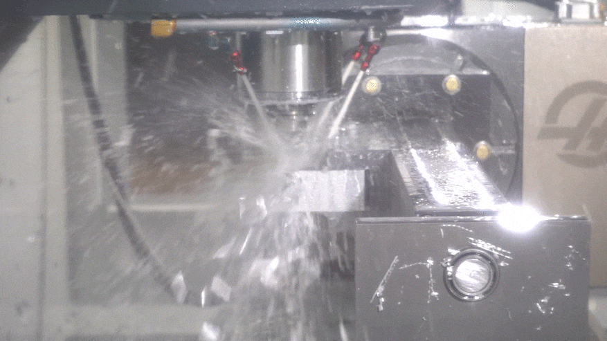 CNC Machine cutting metal