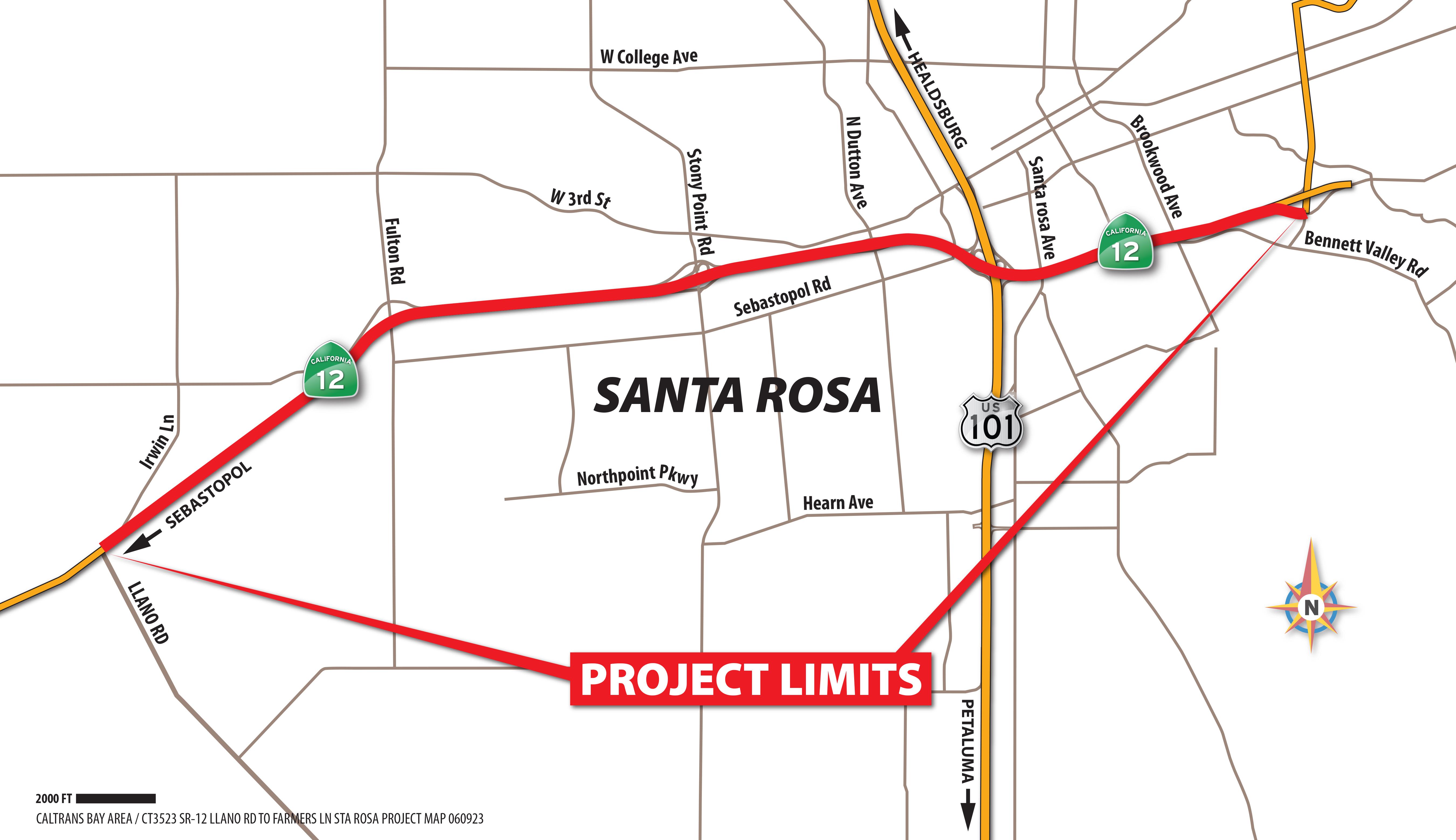 Route 12 Santa Rosa Map