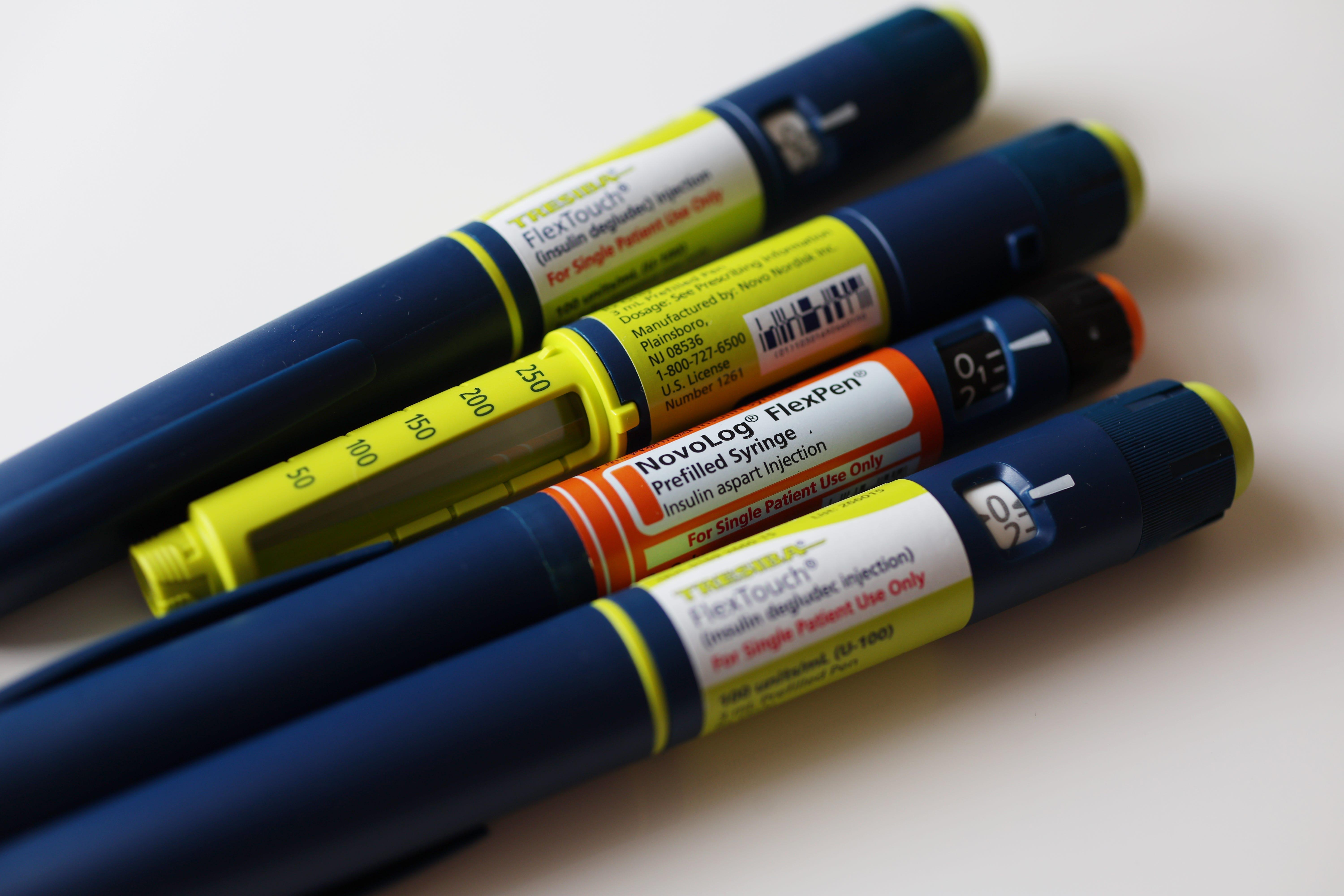 Several insulin pens manufactured by Novo Nordisk