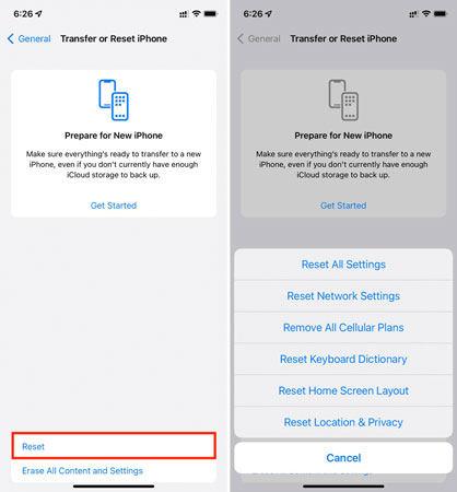 Reset Network Settings When iOS 16 Update Paused