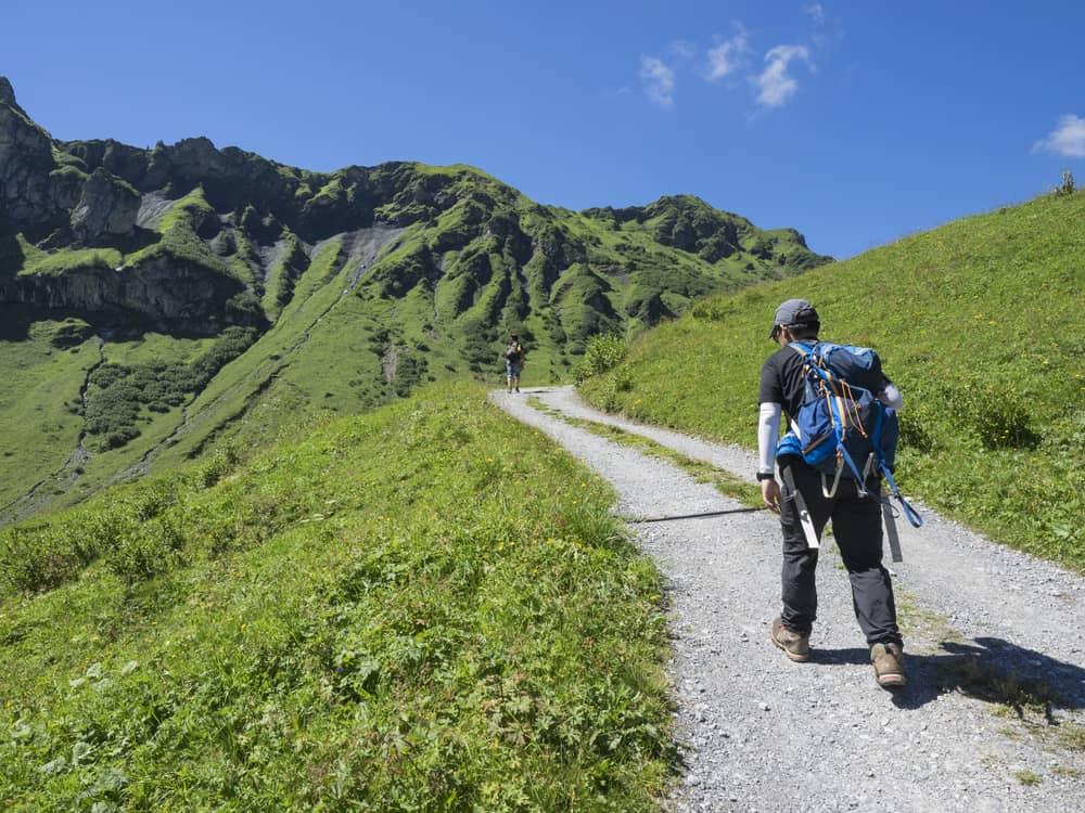 Hiker on the North Face Trail