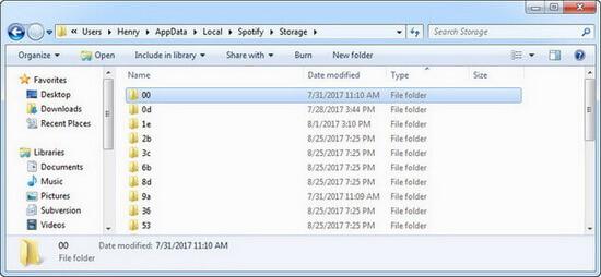 clear spotify cache on windows