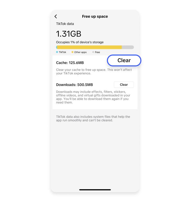 how to clear your TikTok cache on iPhone 4