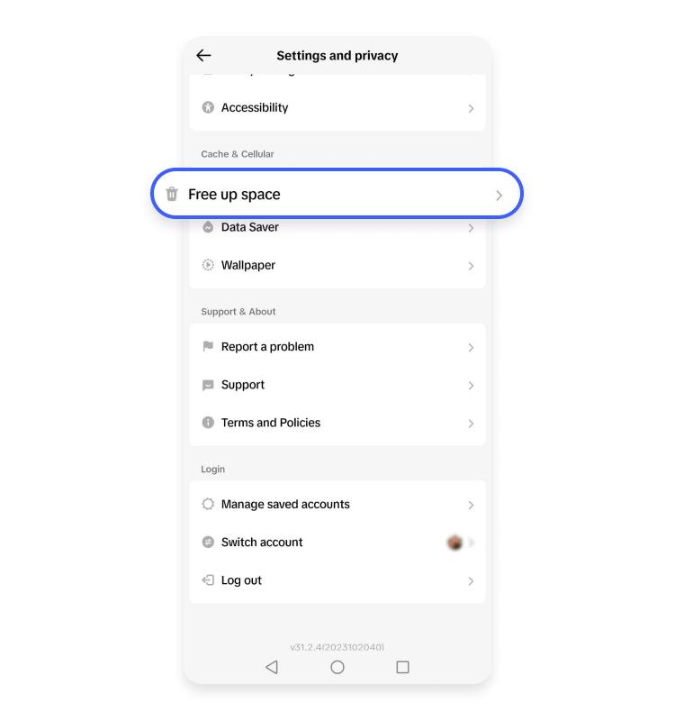 how to clear your TikTok cache on Android 3