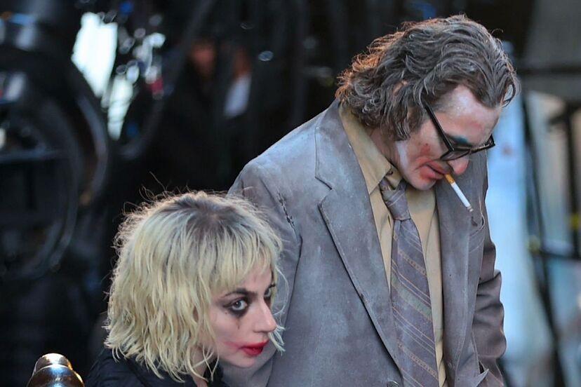 Joaquin Phoenix and Lady Gaga as Joker and Harley Quinn.