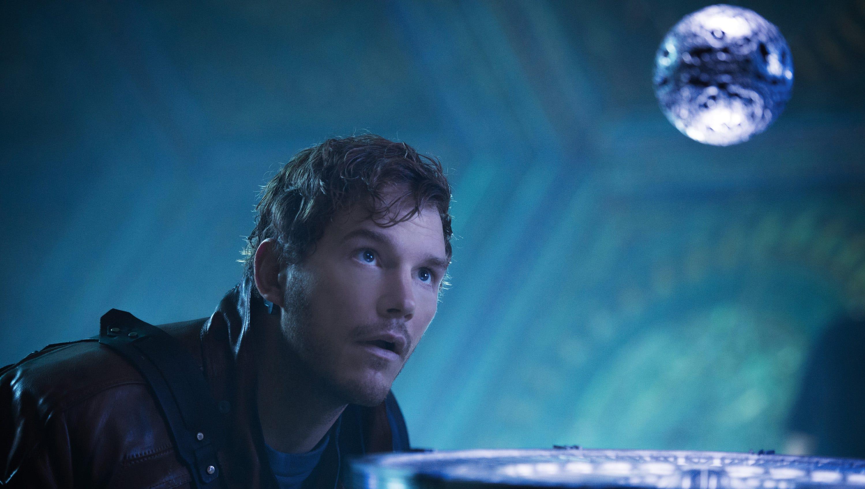 Peter Quill (Chris Pratt) eyes the mysterious Orb in the original "Guardians of the Galaxy."
