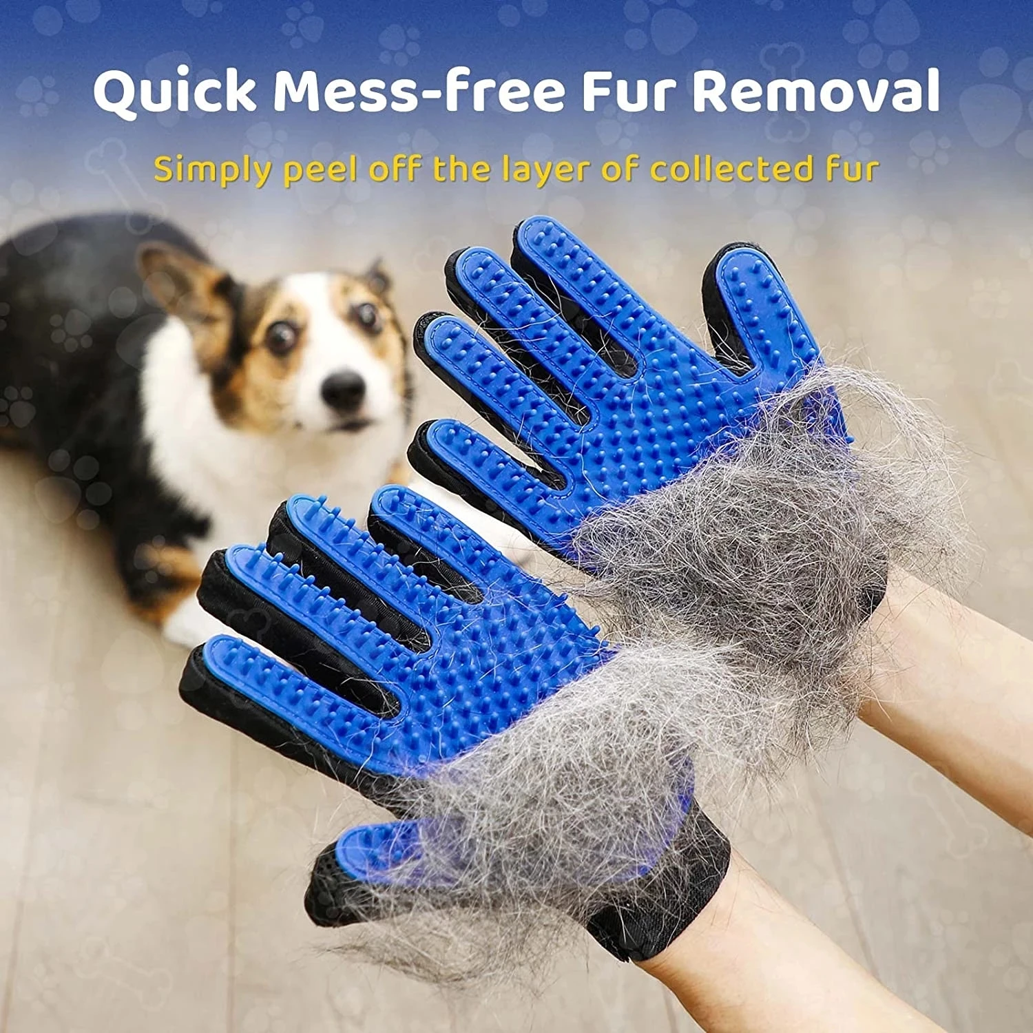 Silicone Gentle Efficient Pet Brush Gloves