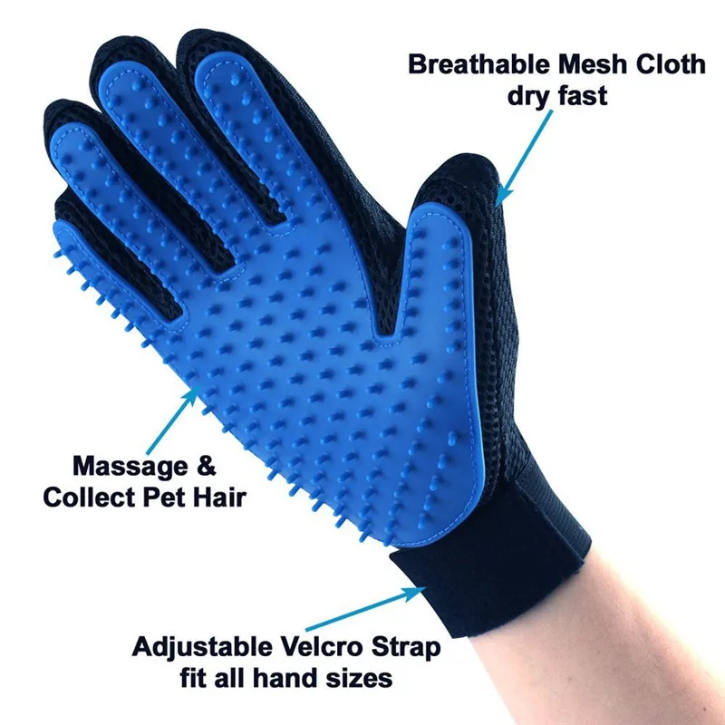 Silicone Gentle Efficient Pet Brush Gloves