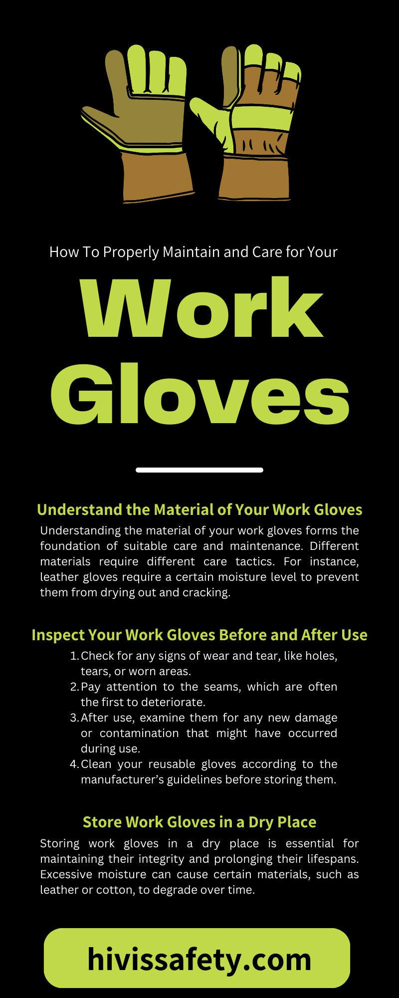 How To Properly Maintain and Care for Your Work Gloves