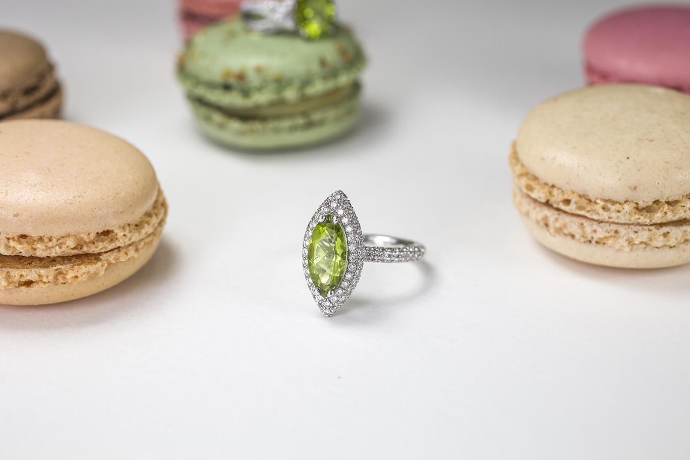 ring with peridot
