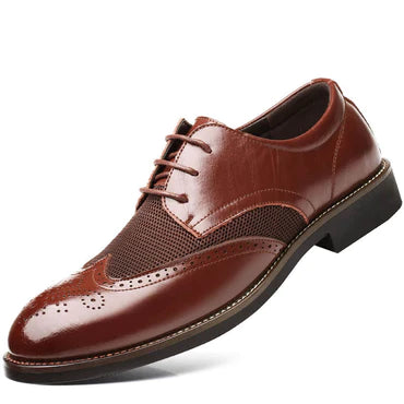 comfortable formal brown leather shoes for men