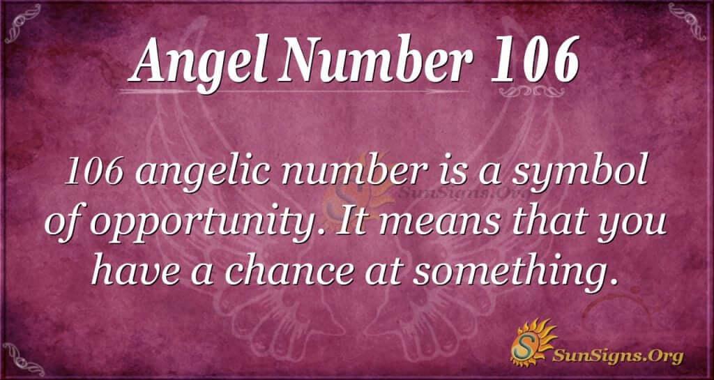 Angel Number 106