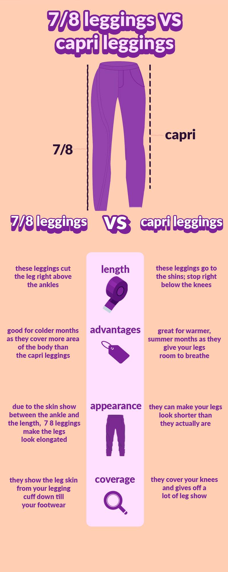 7 8 leggings vs capri leggings