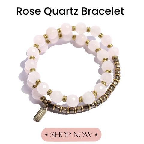 natural rose quartz bracelet