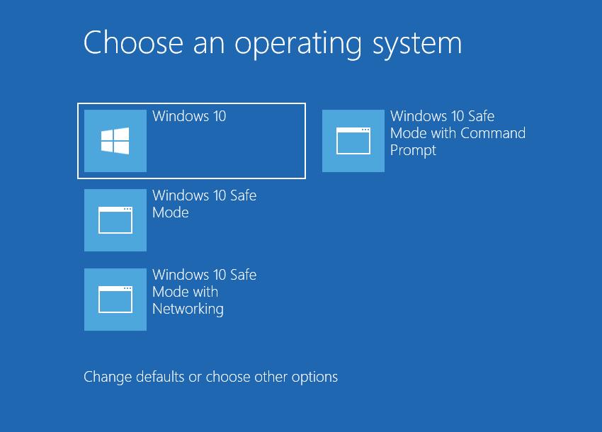 windows safe mode boot option with command prompt