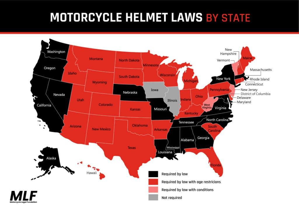 US map showing noise restriction laws by state