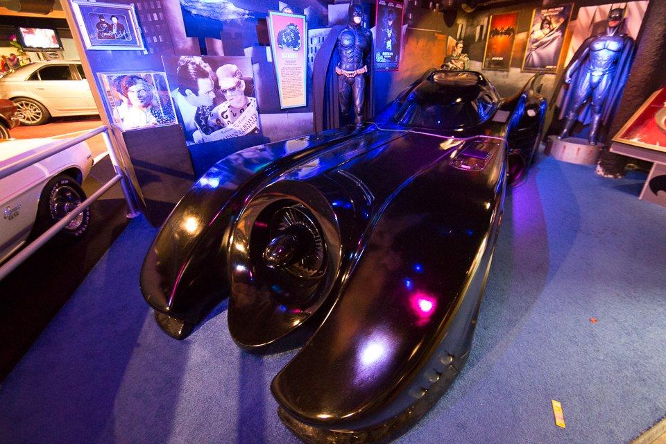 batmobile inside at a museum