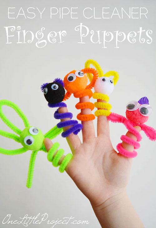 40+ Awesome Pipe Cleaner Crafts - Pipe Cleaner Finger Puppets