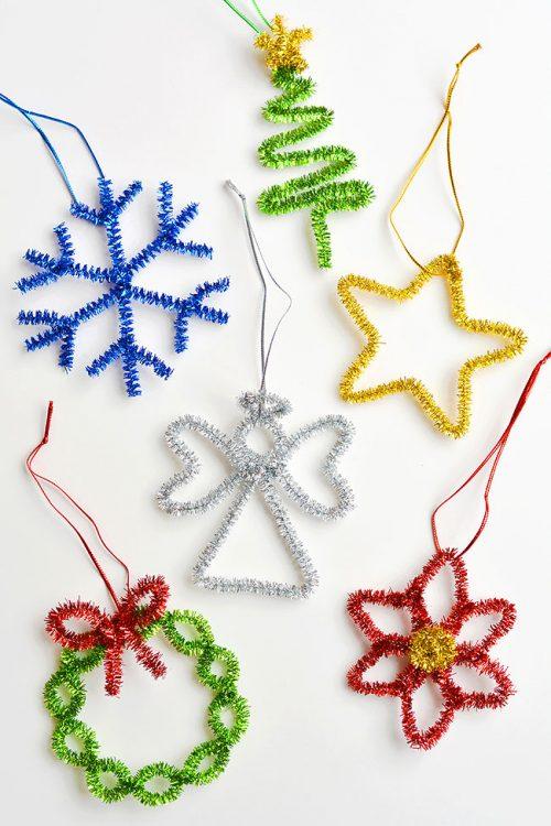 40+ Awesome Pipe Cleaner Crafts - Pipe Cleaner Christmas Ornaments