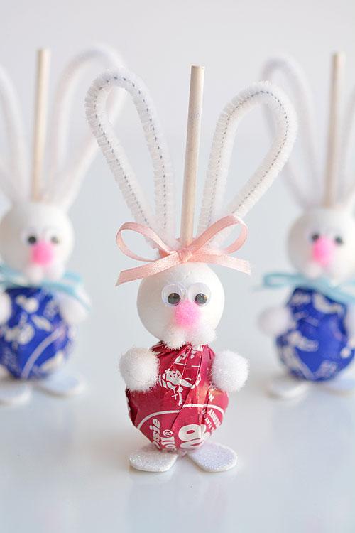 40+ Awesome Pipe Cleaner Crafts - Lolly Pop Bunnies