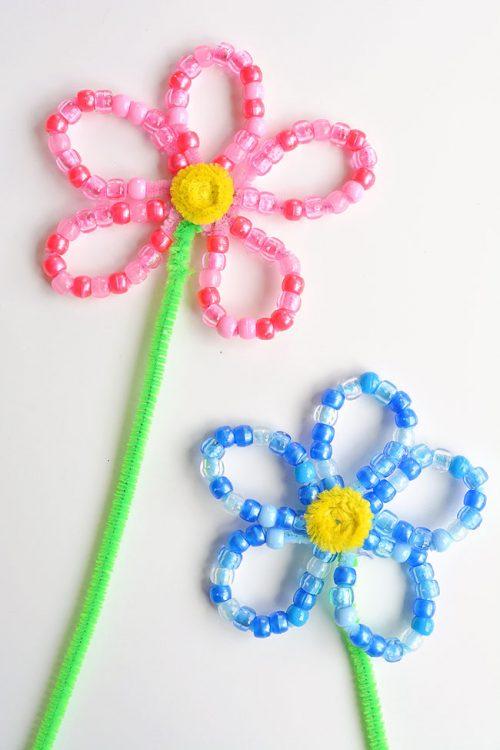 40+ Awesome Pipe Cleaner Crafts - Beaded Pipe Cleaner Flowers