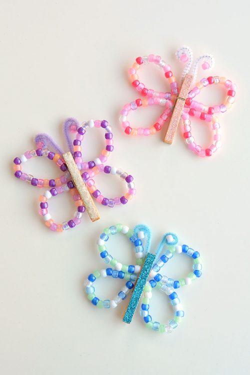 40+ Awesome Pipe Cleaner Crafts - Beaded Pipe Cleaner Butterflies