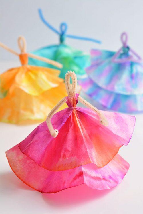 40+ Awesome Pipe Cleaner Crafts - Coffee Filter Dancers