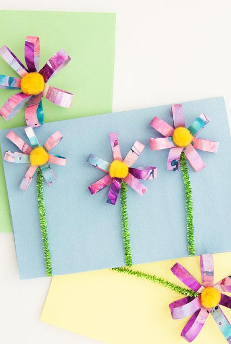 40+ Awesome Pipe Cleaner Crafts - 3D Watercolor Flowers